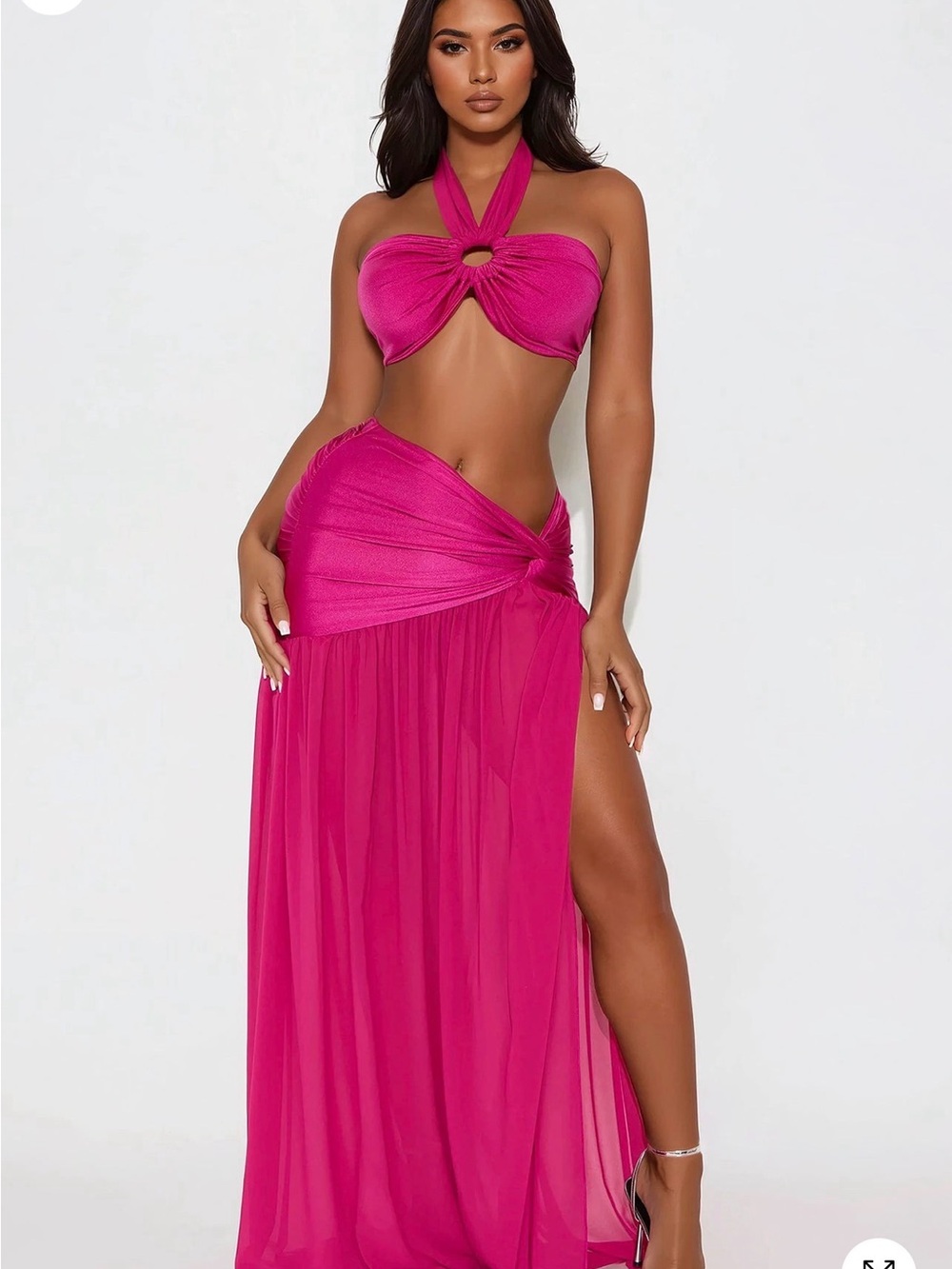Sexy Fashion Nova Pink / Magenta Vacation Skirt Set - Halloween Costume